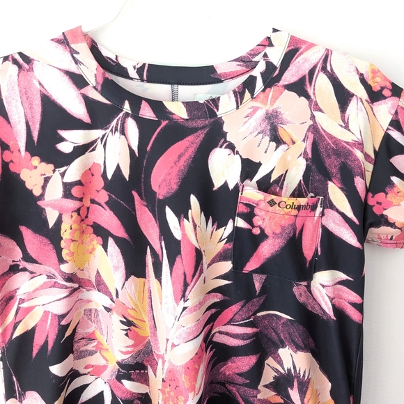 Columbia Youth Parker Ridge Floral Tshirt Dress Size Large 14-16 - Picture 2 of 6